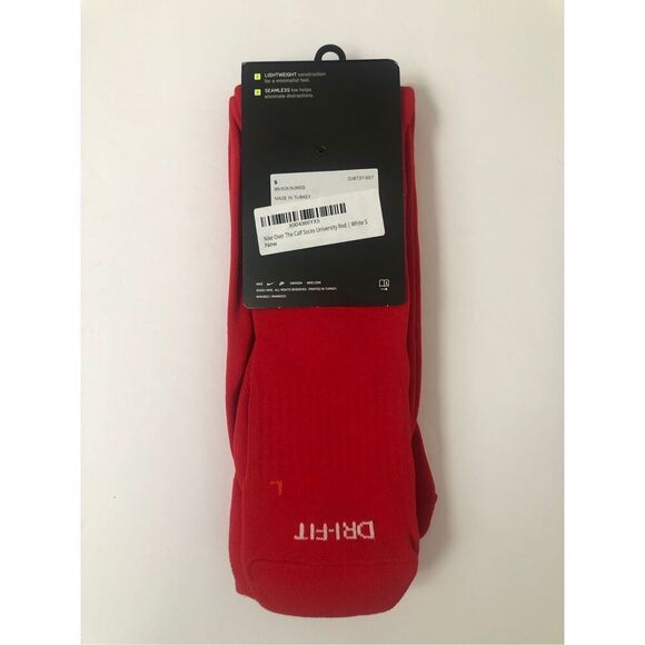 Nike Performance Knee High Socks Red 2-pack Size Youth 3Y-5Y / Women's 4-6 - Picture 4 of 5